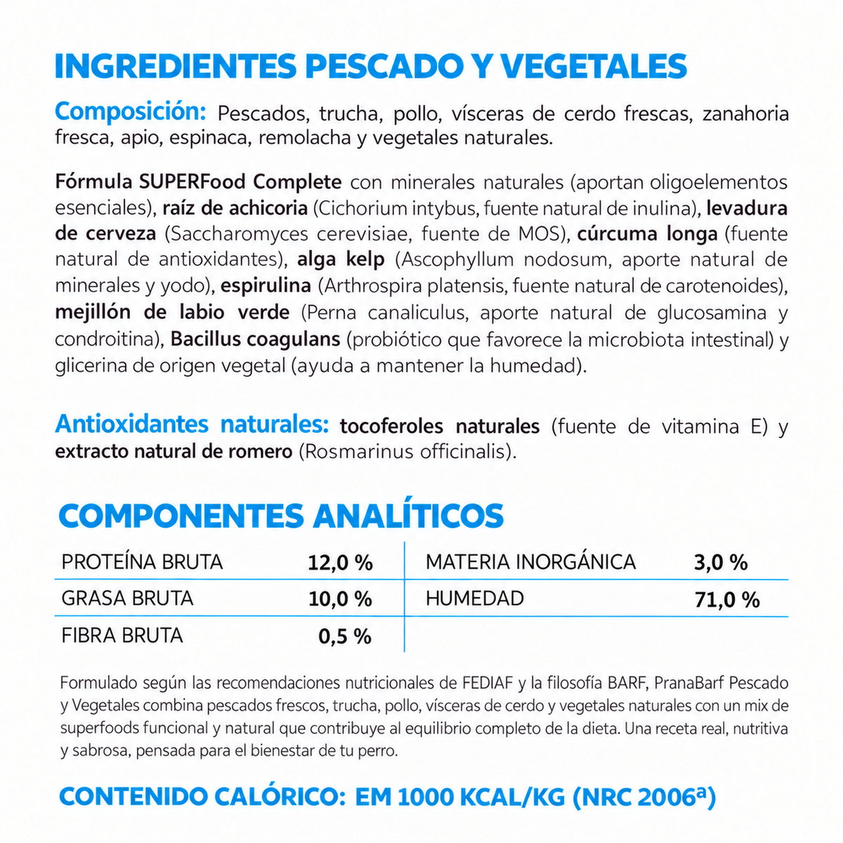 Pescado y Vegetales