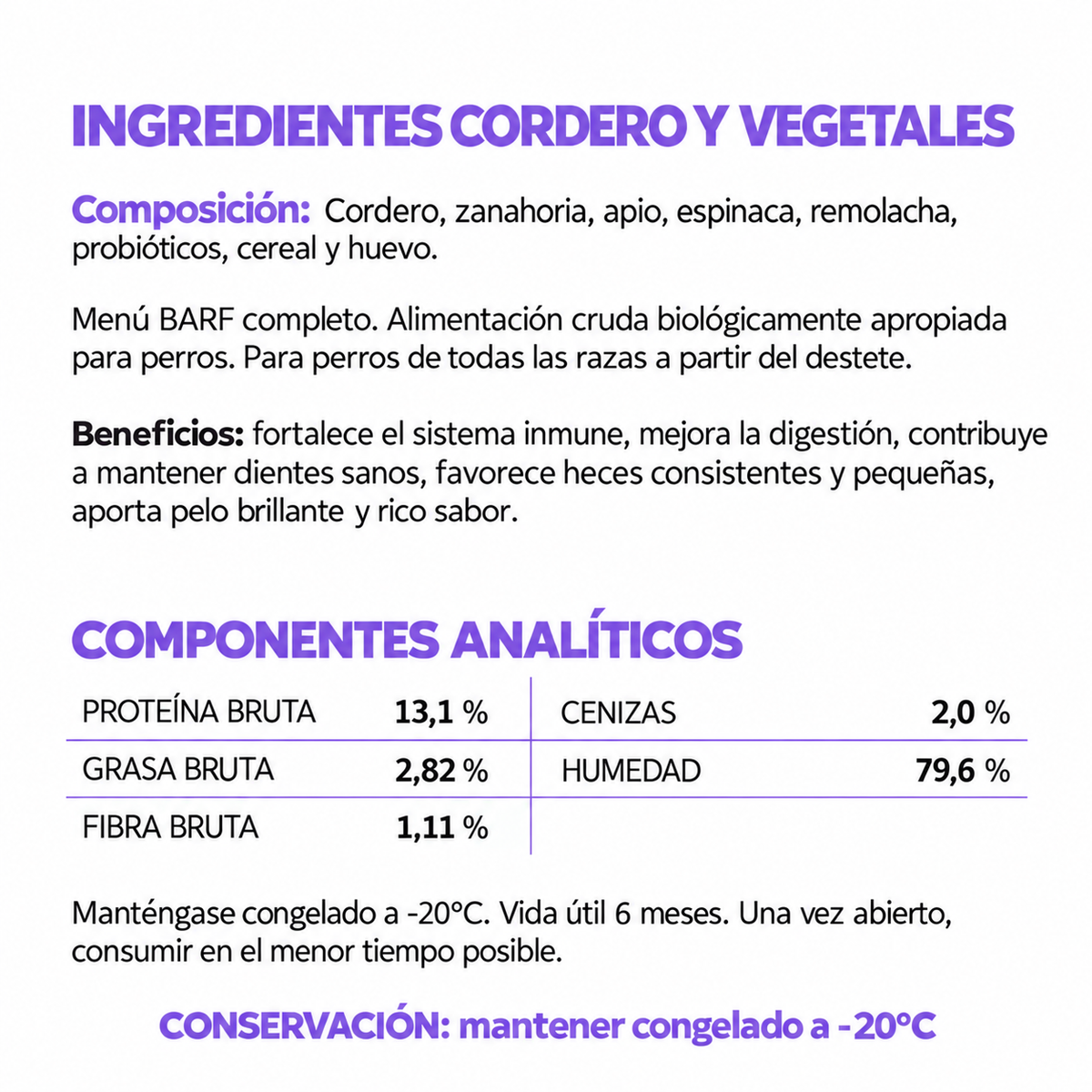 Cordero y Vegetales