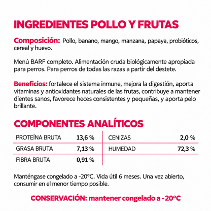 Pollo y Frutas