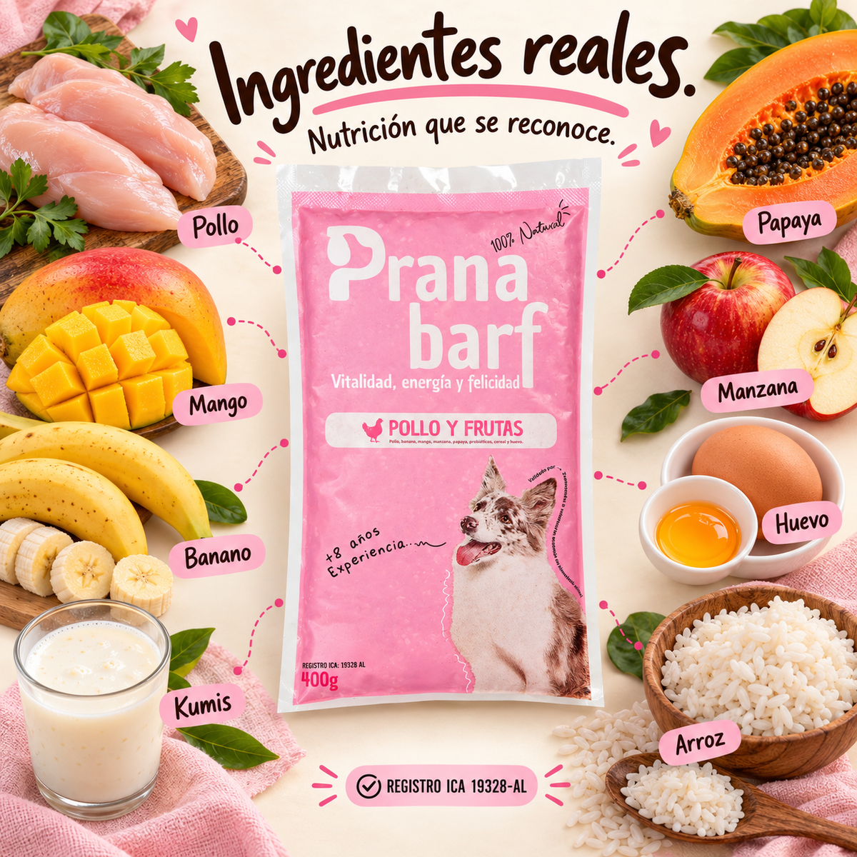 Pollo y Frutas