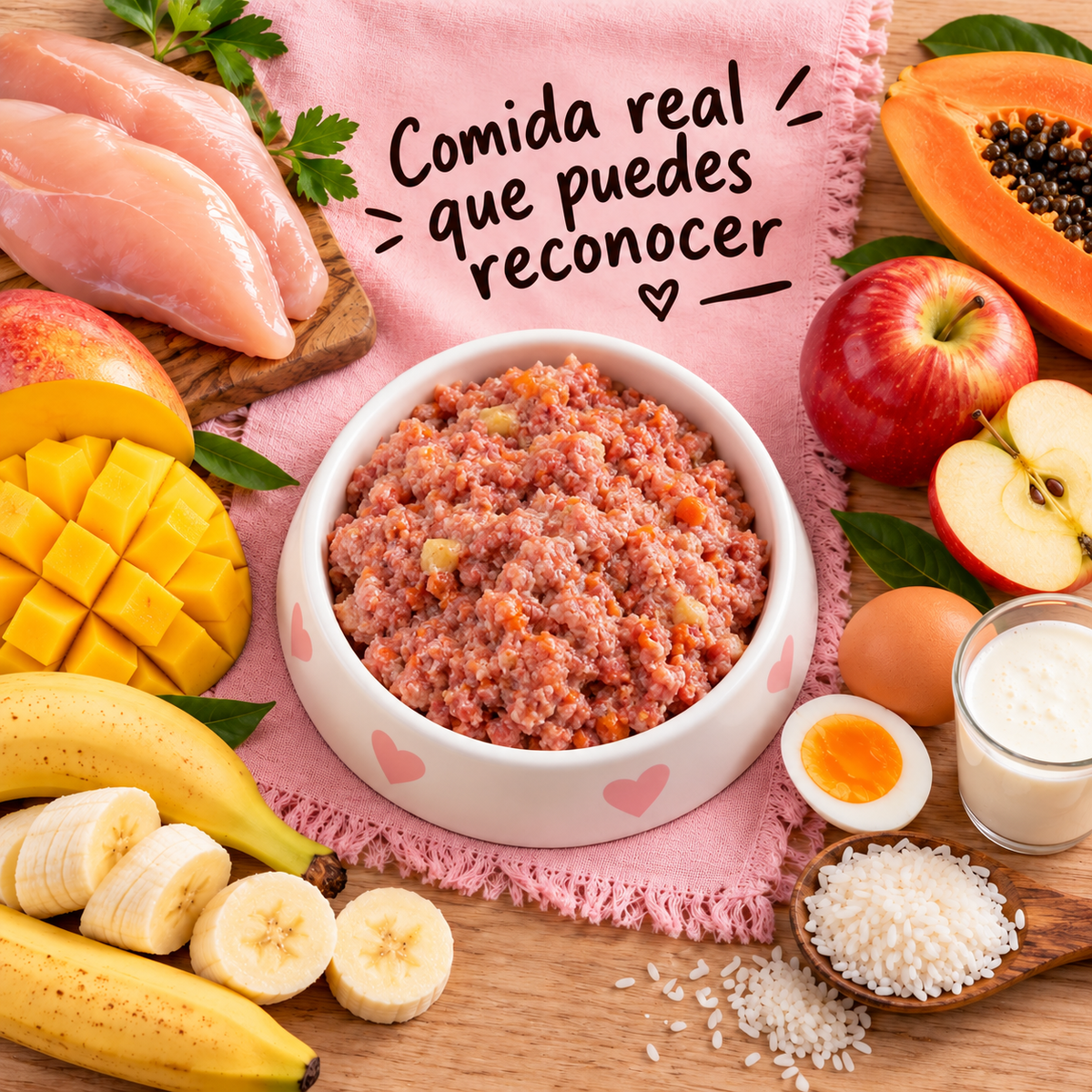 Pollo y Frutas